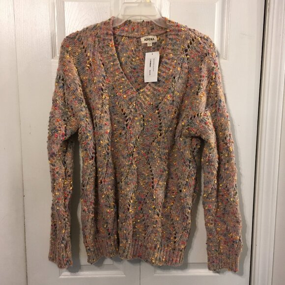 Adora Samantha Multi-colored Chunky Sweater - Picture 1 of 6